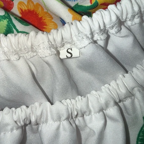 Floral Maxi Dress with Red and Blue Accents - Picture 2 of 2